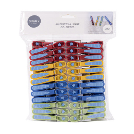 Pince a linge x48 colorees