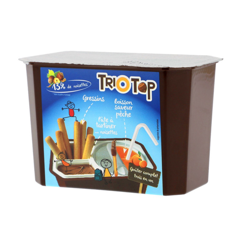 Trio top chocolat/batonnets/jus