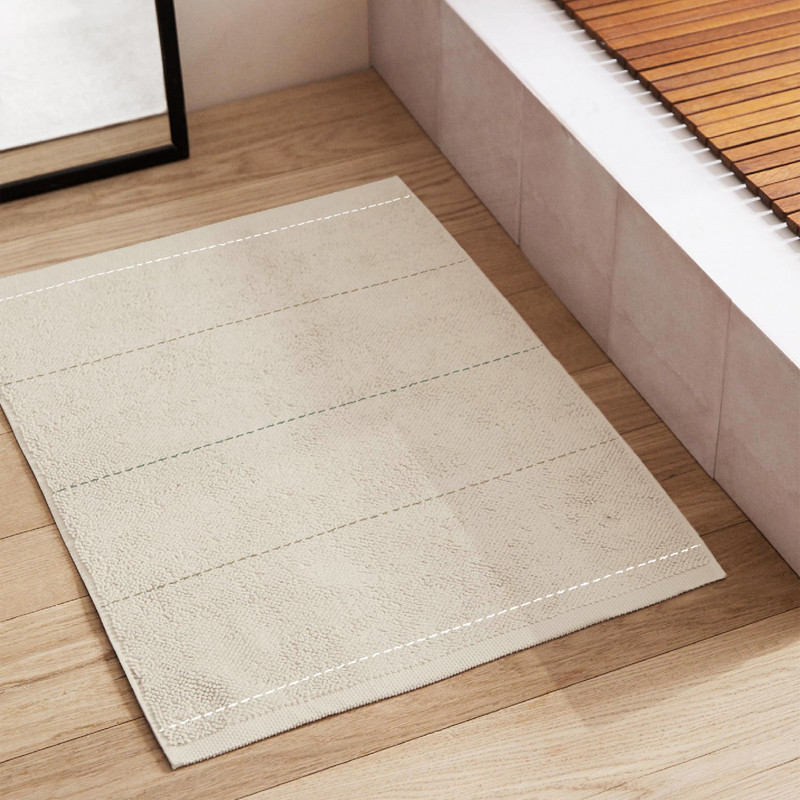Tapis bain rayures colorees