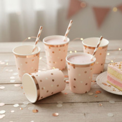 Gobelet 230ml x6 rose gold 2