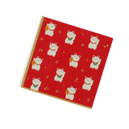 Serviette 33x33cm x20 chat