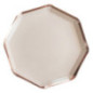 Assiette hexagone x6 rose go