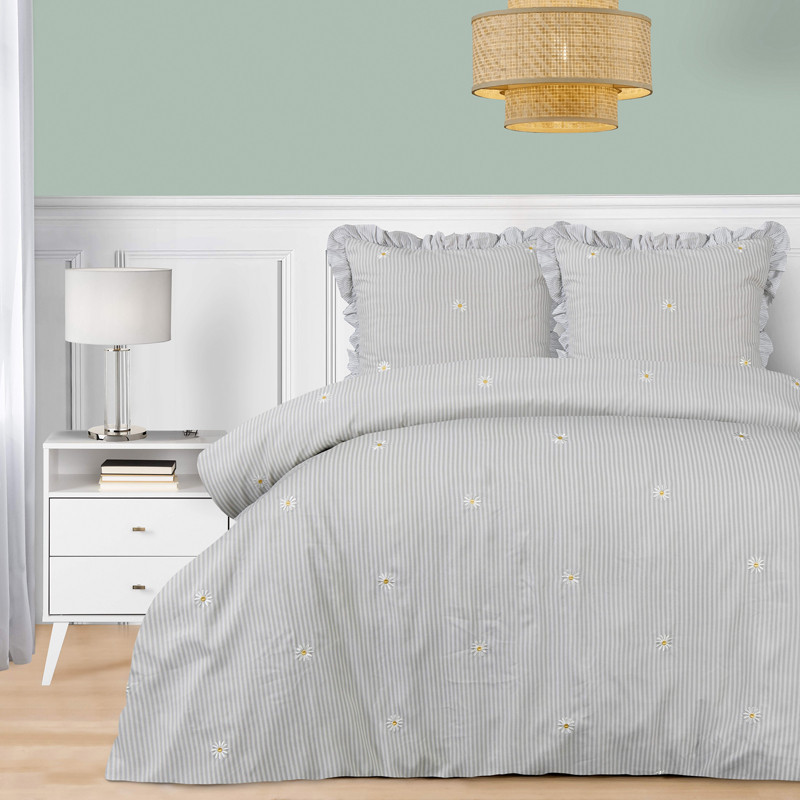 Parure marguerite rayure vert 20