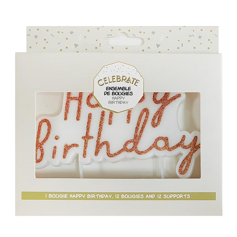 Ensemble de bougies happy birth