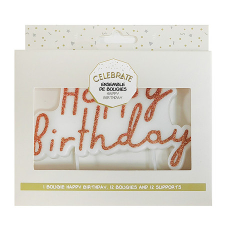 Ensemble de bougies happy birth