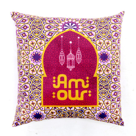 Coussin effet velour carre 40x40