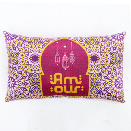 Coussin effet velour rectangle 3