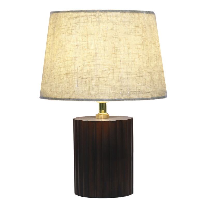 Lampe pied bois nervure