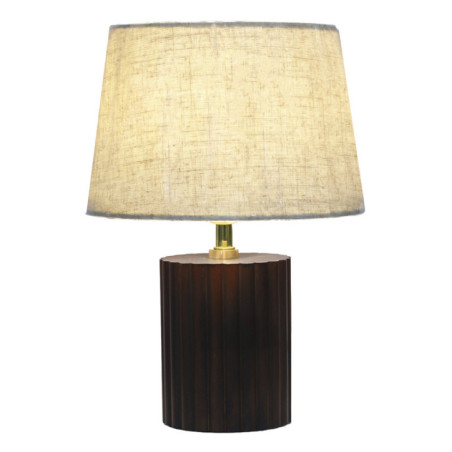 Lampe pied bois nervure