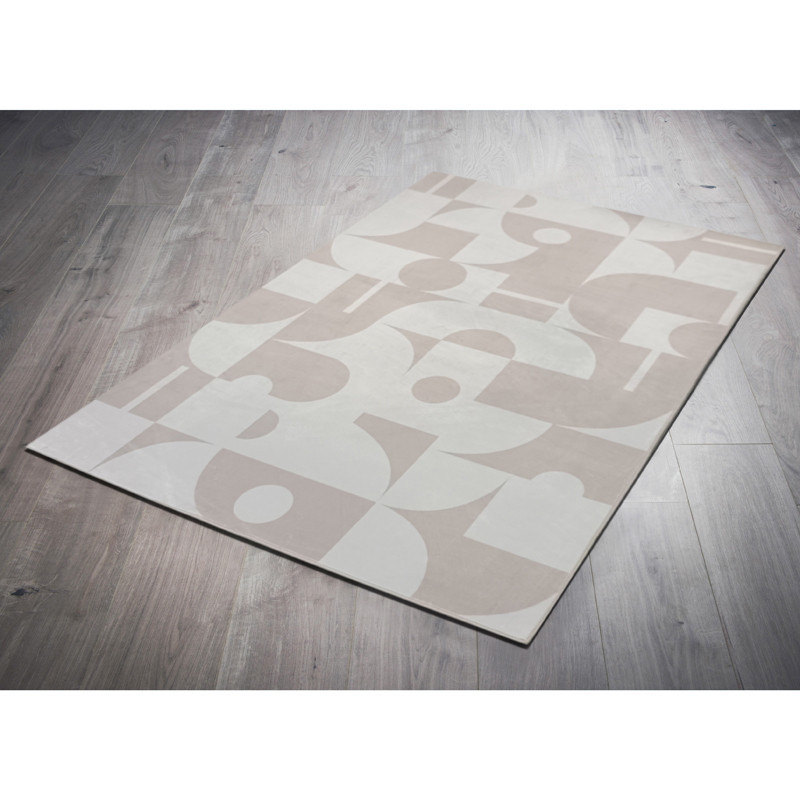 Tapis geo creme 60x110cm