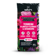 Terreau plantes fleuries & geran
