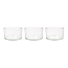 Lot de 3 coupelles en verre