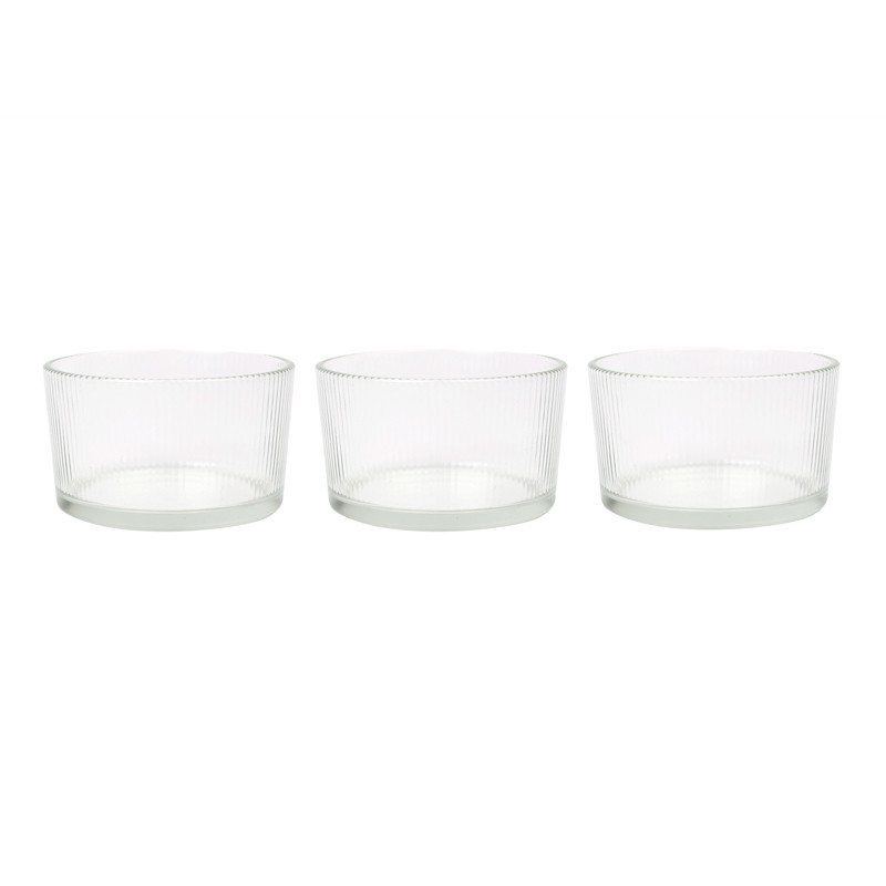 Lot de 3 coupelles en verre