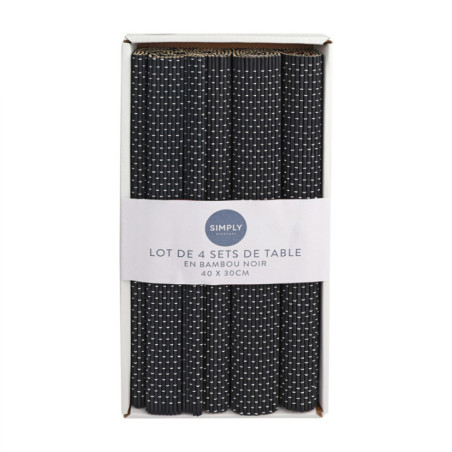 Lot de 4 sets de table bambou