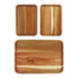 Lot de 3 plateaux en acacia