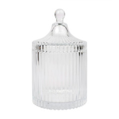 Bonbonniere en verre strie