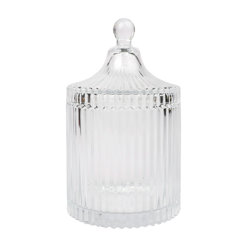 Bonbonniere en verre strie