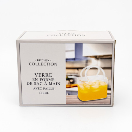 Verre en forme de sac a main