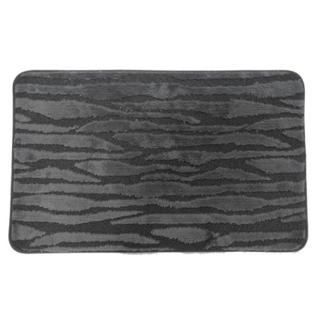 Tapis de bain 50x80 gris fluffy