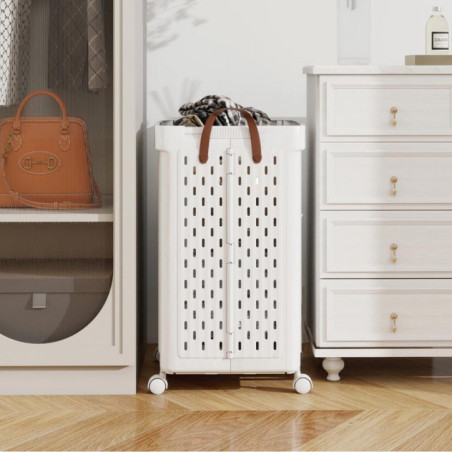 Paniere a linge a roulettes 67l