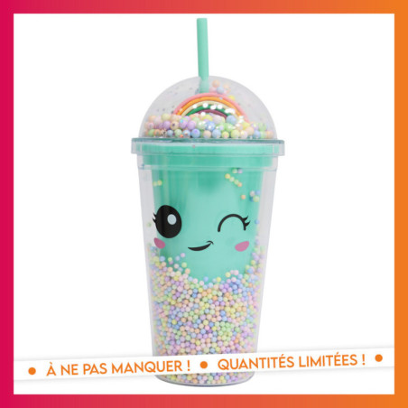 Gourde bubble tea arc en ciel 35