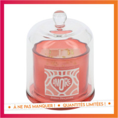 Bougies pierres gemmes sous cloc