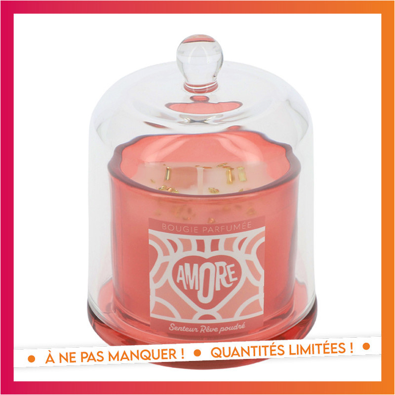 Bougies pierres gemmes sous cloc