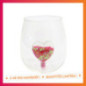 Verre coeur paillette