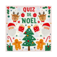 Serviette quiz de noel 33x33cm x