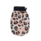 Gant exfoliant imprime leopard