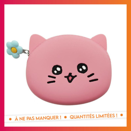 Porte monnaie silicone chat