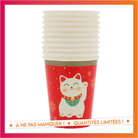 Gobelet 250ml x10 carton chat