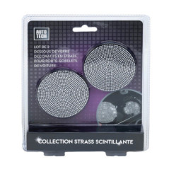 2 repose gobelet auto bling