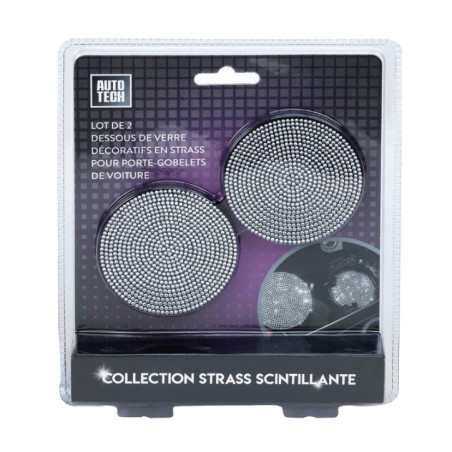 2 repose gobelet auto bling