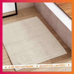 Tapis bain rayures colorees
