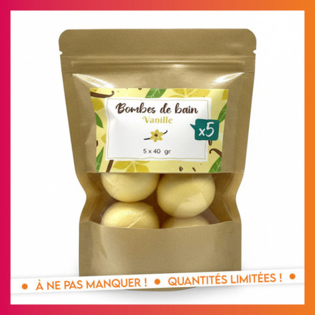 Sachet bombes de bain vanille