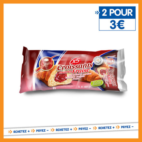 Croissant fourre fraise 240g