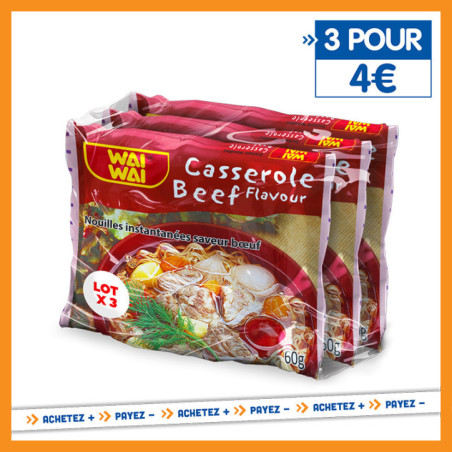 Nouilles instantanees boeuf x3