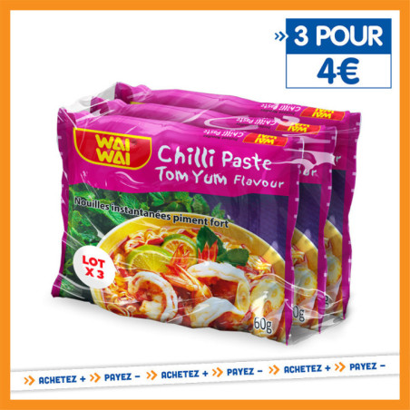 Nouilles instantanees piment x3