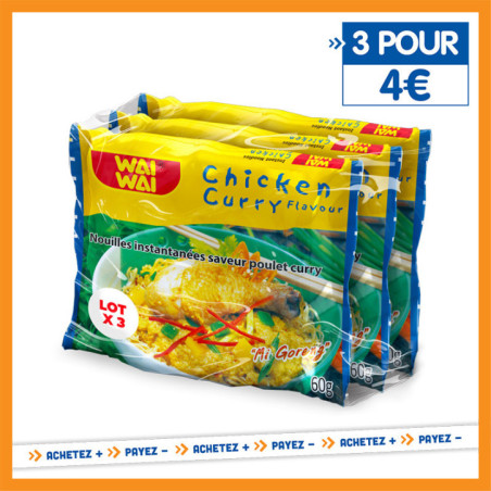 Nouilles instantanees curry x3