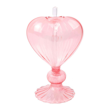 Verre en forme de coeur cotele