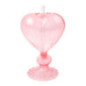 Verre en forme de coeur cotele