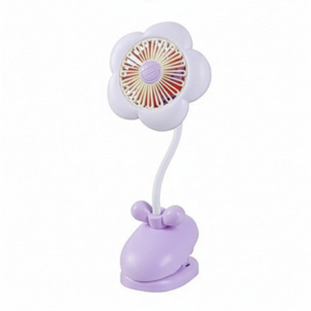 Mini lampe/ventilateur fleur a c