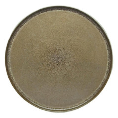 Assiette plate reactive marron