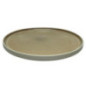 Assiette plate reactive marron