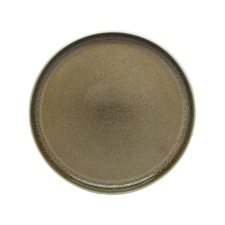 Assiette dessert reactive marron