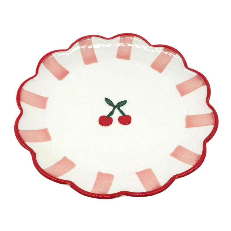 Plat de service rose/cerise