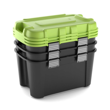 Lot x3 box totem curver 60l