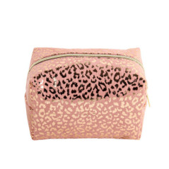 Trousse maquillage leopard pink