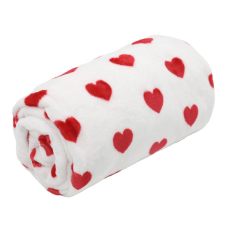 Plaid coeurs 130x160cm